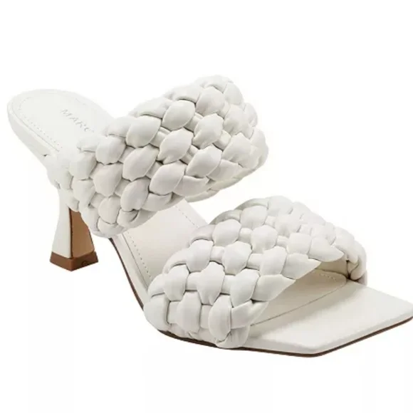 Marc Fisher Toree Heel Sandals Cream -9 - Picture 1 of 9